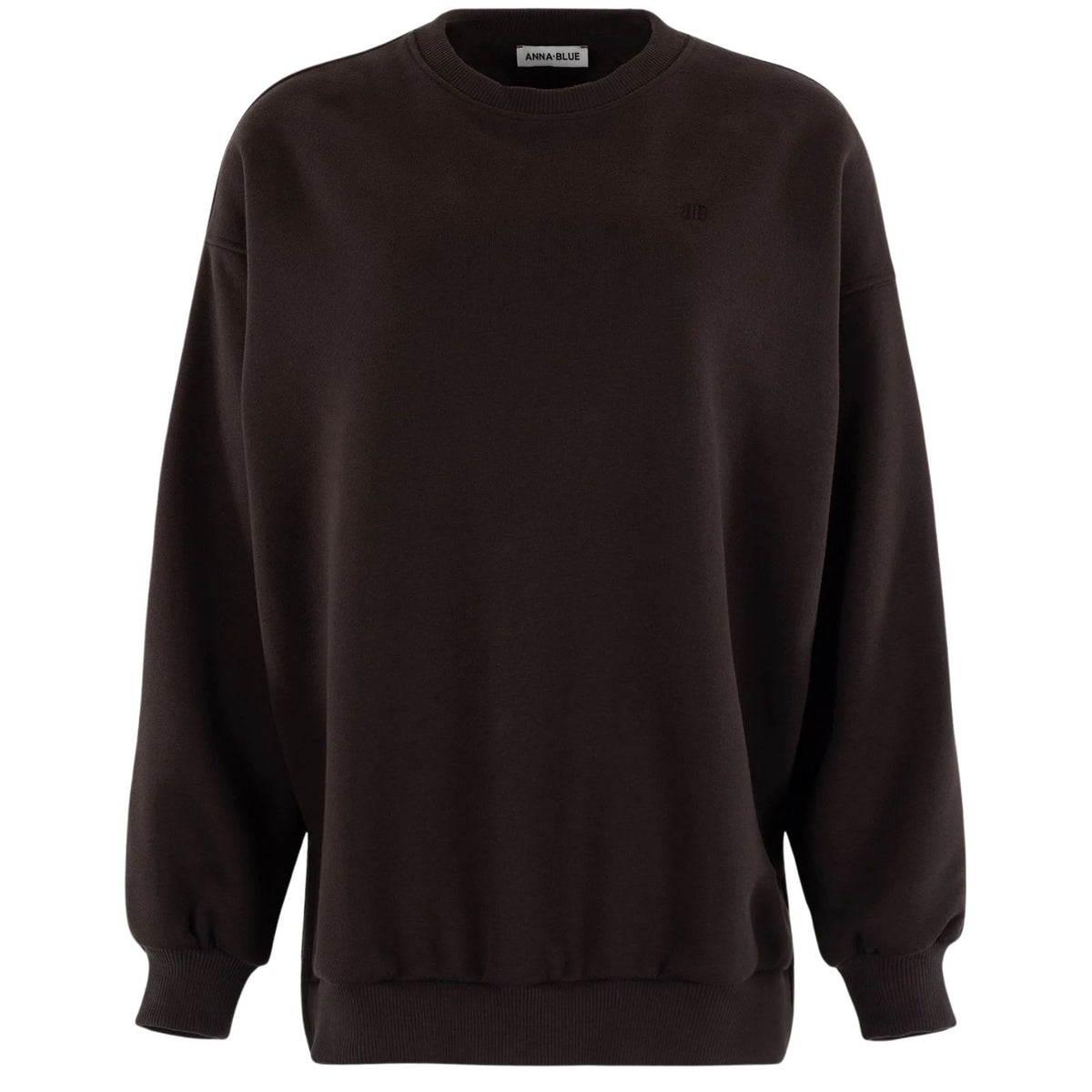 Donkerbruine crewneck sweater Crew Big Logo
