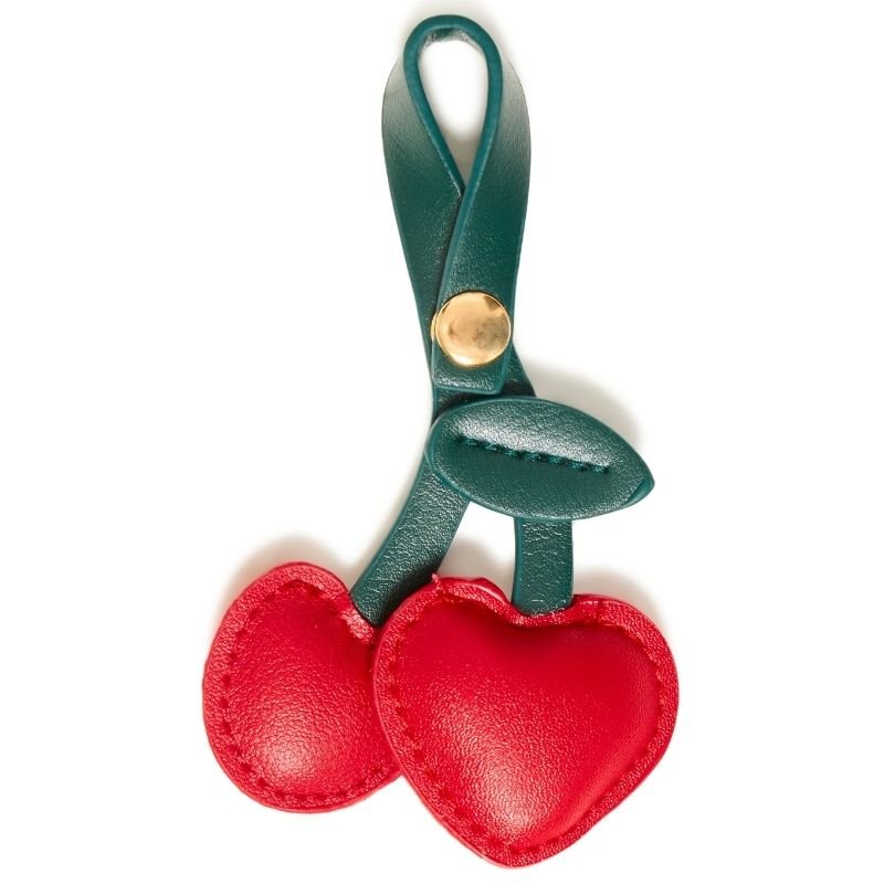 Rood met groene cherry keyhanger Alaysia - Capuchon Fashion