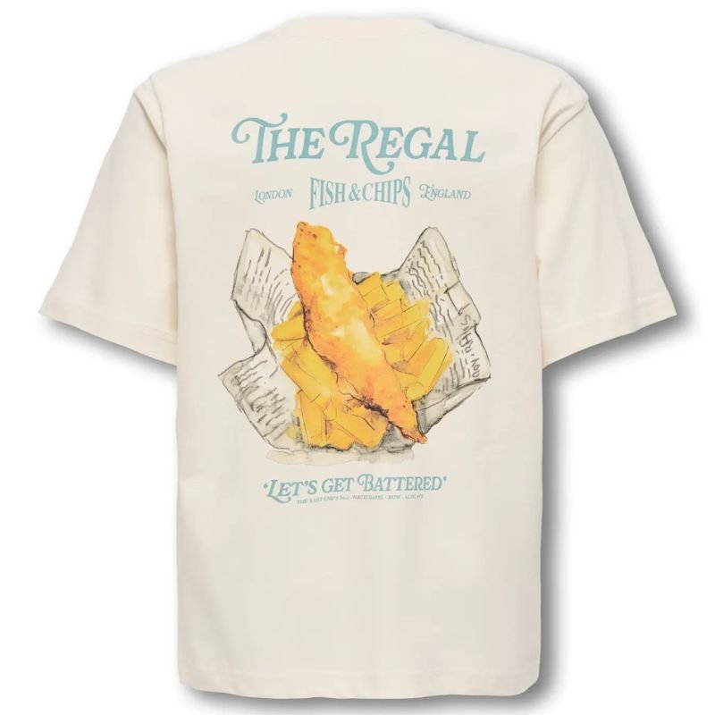 Beige backprint t-shirt Alfresco - Capuchon Fashion