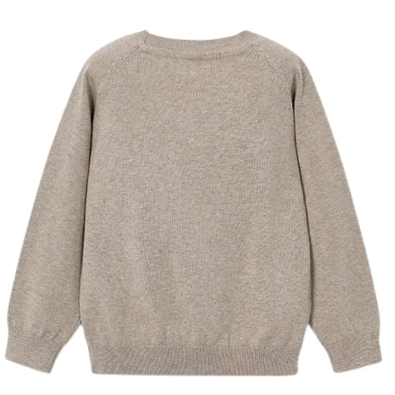 Beige basic cotton jumper - Capuchon Fashion
