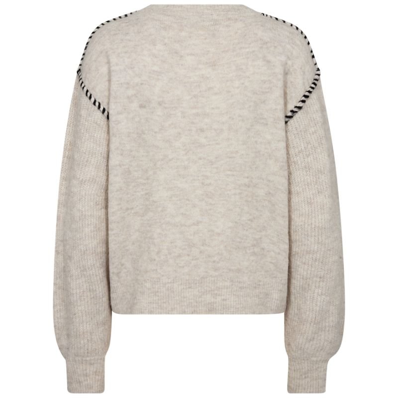 Beige fijngebreide pullover Kinlock - Capuchon Fashion