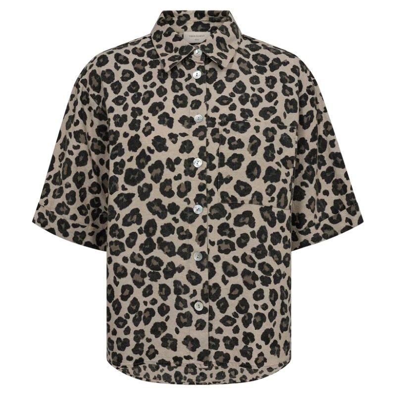Beige geprint shirt Lavisco - Capuchon Fashion