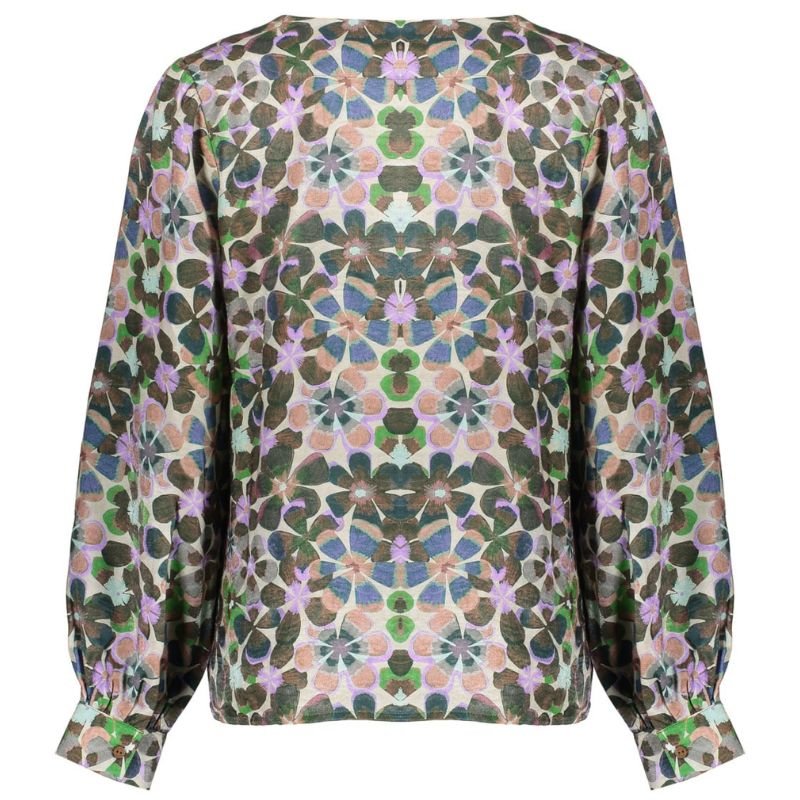 Beige geprinte blouse 53636 - Capuchon Fashion