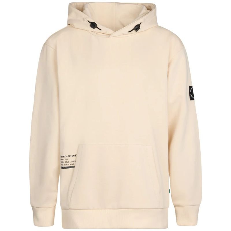 Beige geprinte hooded sweater SWH350 - Capuchon Fashion