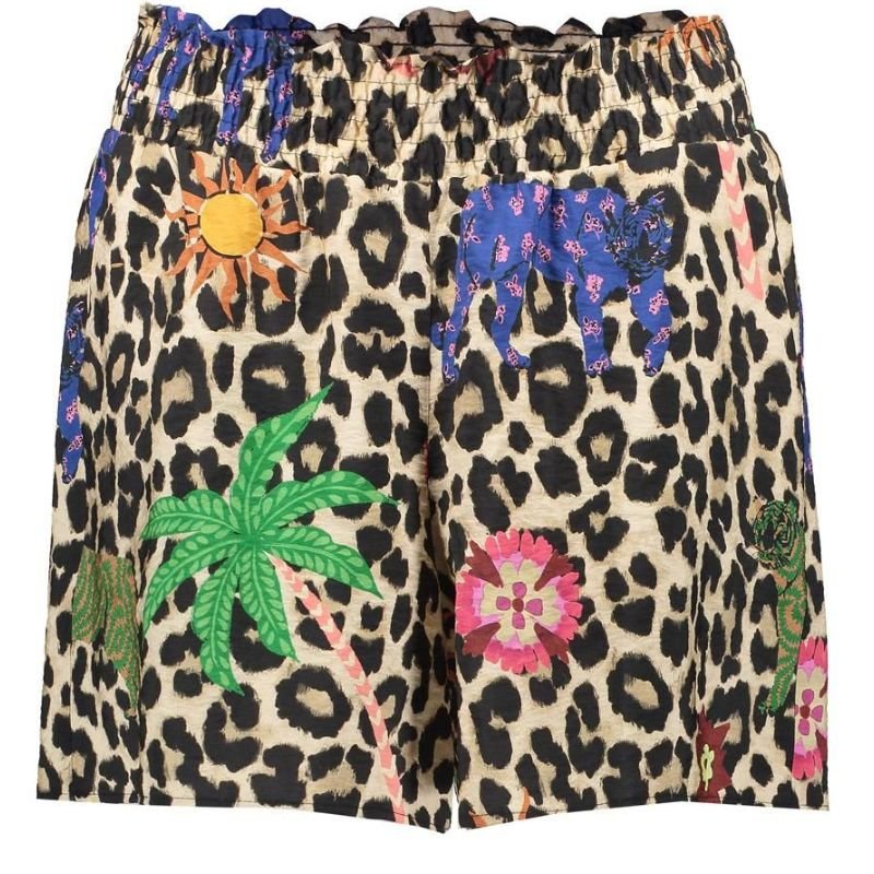 Beige geprinte short 51413 - Capuchon Fashion