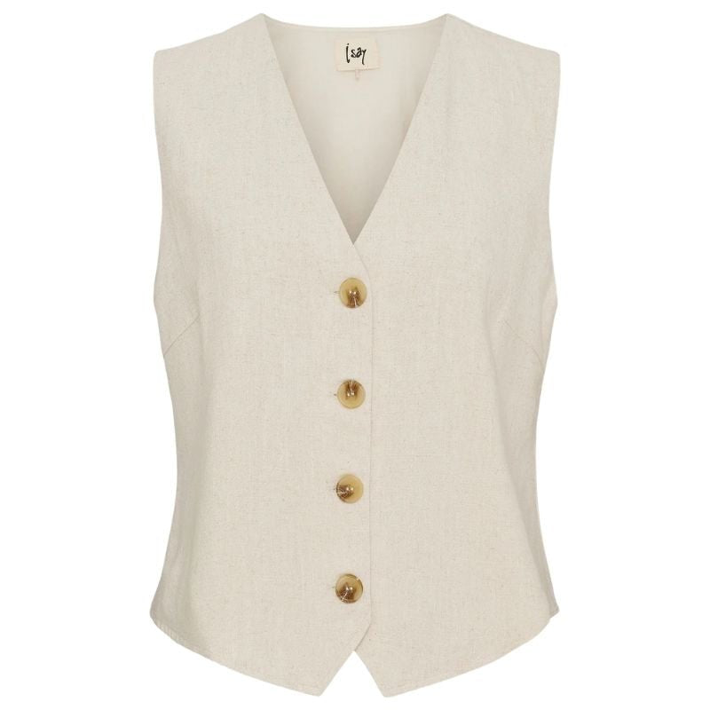 Beige gilet Pearl - Capuchon Fashion