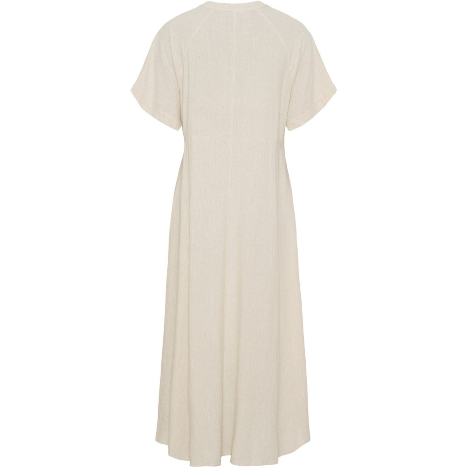 Beige linnen viscose jurk Pearl - Capuchon Fashion