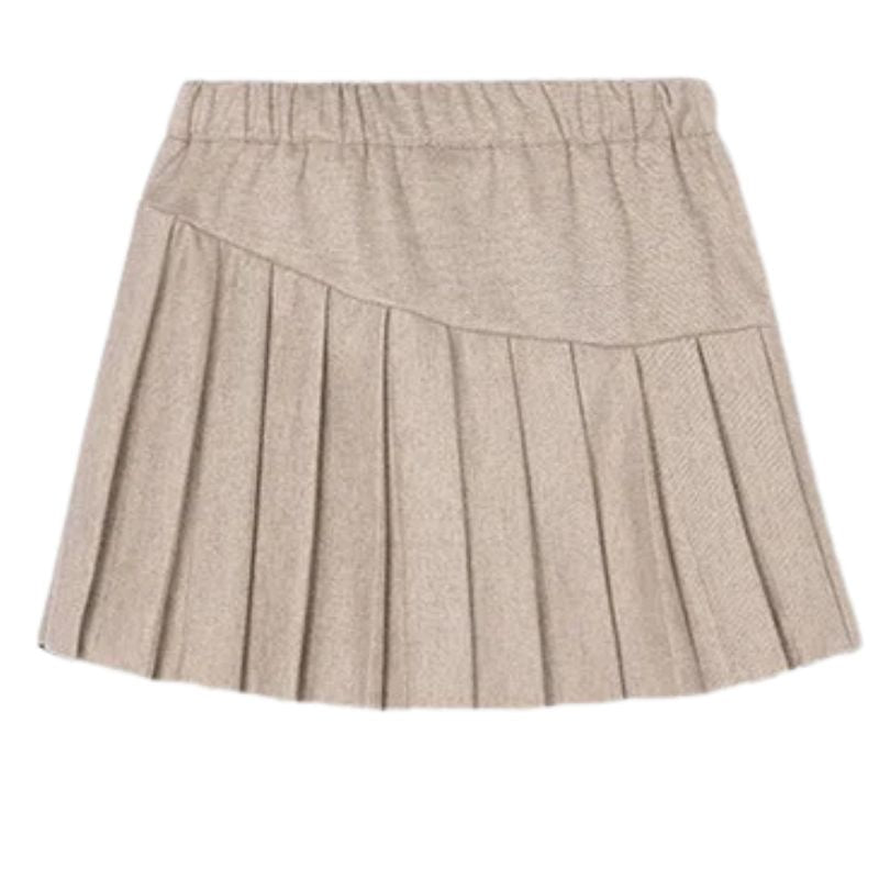 Beige pleated knit skort - Capuchon Fashion