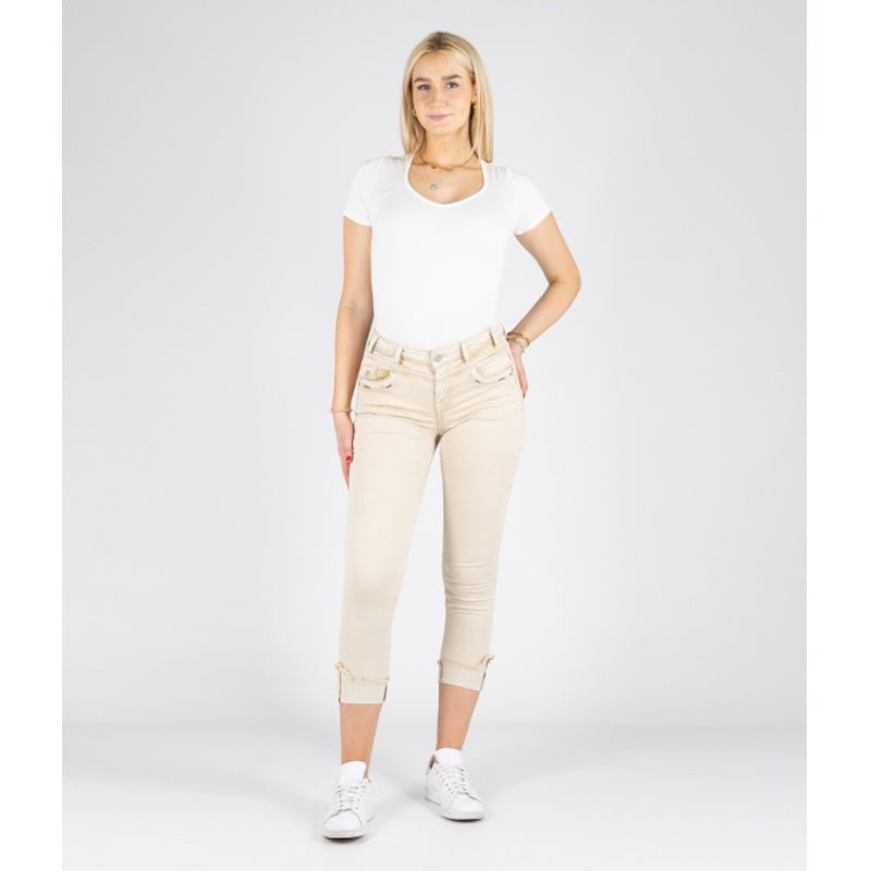 Beige regular broek Rita - Capuchon Fashion