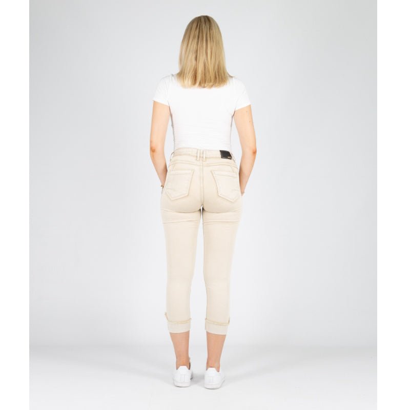 Beige regular broek Rita - Capuchon Fashion