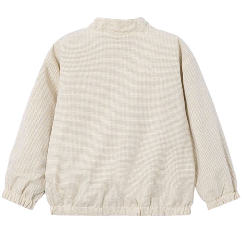 Beige reversible linnen windbreaker 3444 - Capuchon Fashion