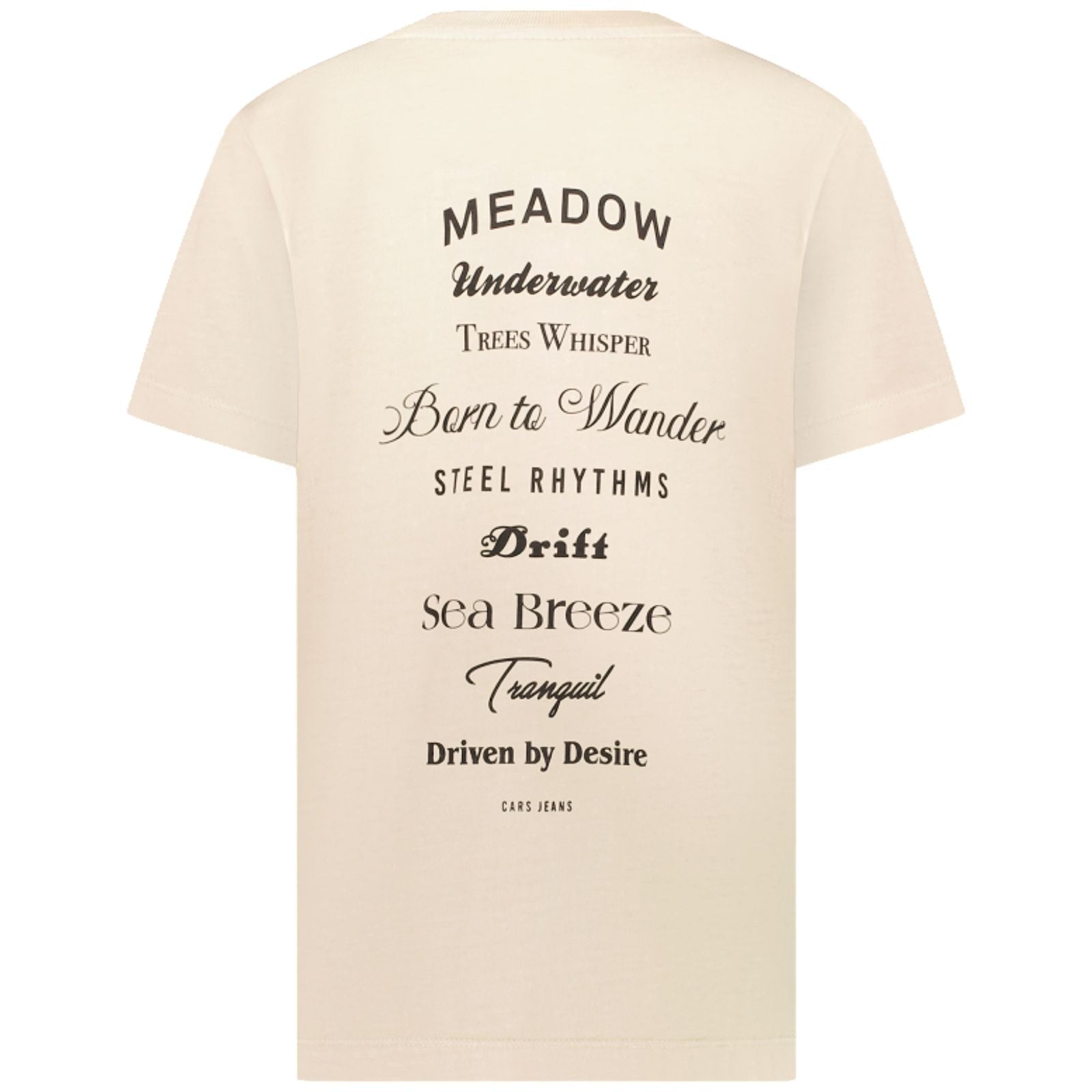 Beige ronde hals t-shirt Rayzo - Capuchon Fashion
