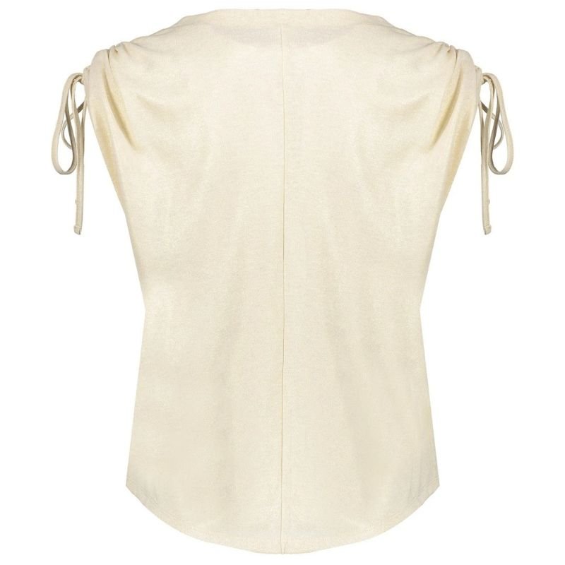 Beige top shoulder detail 52401 - Capuchon Fashion