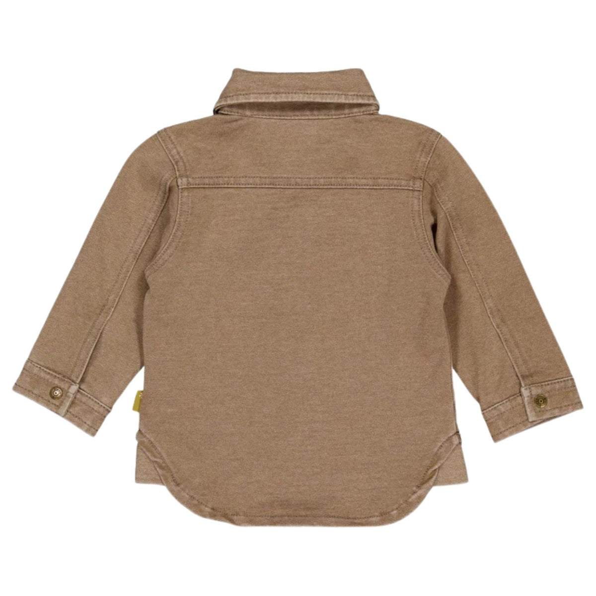 Donkerbruine jogdenim blouse Alvar