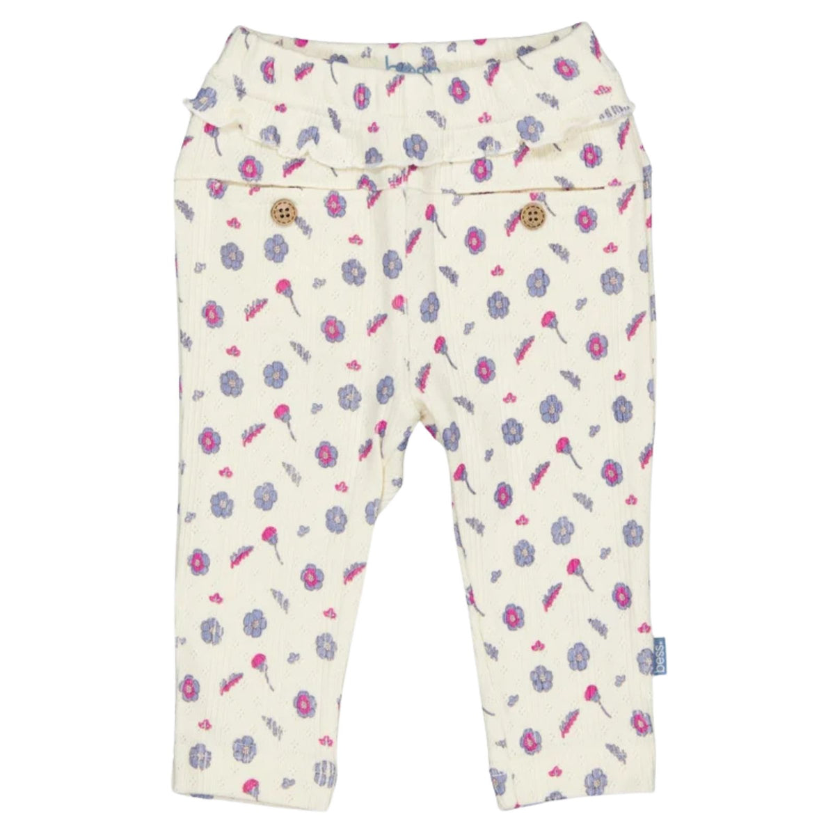 Roze met bloemen geprinte legging Annette