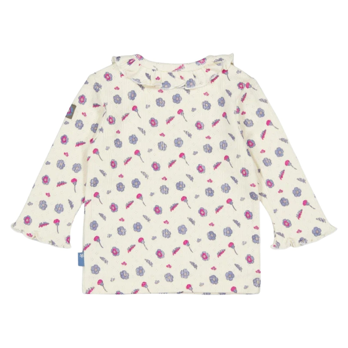 Roze met bloemen geprinte longsleeve Annette