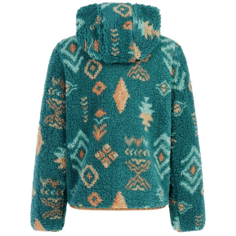 Blauw geprint fleece vest Evelyn - Capuchon Fashion