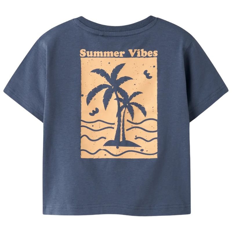 Blauw regular fit t-shirt Flom - Capuchon Fashion