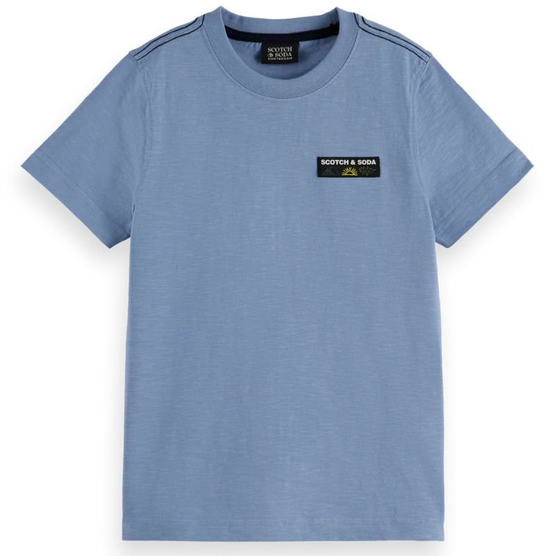 Blauw relaxed fit t-shirt met artwork - Capuchon Fashion