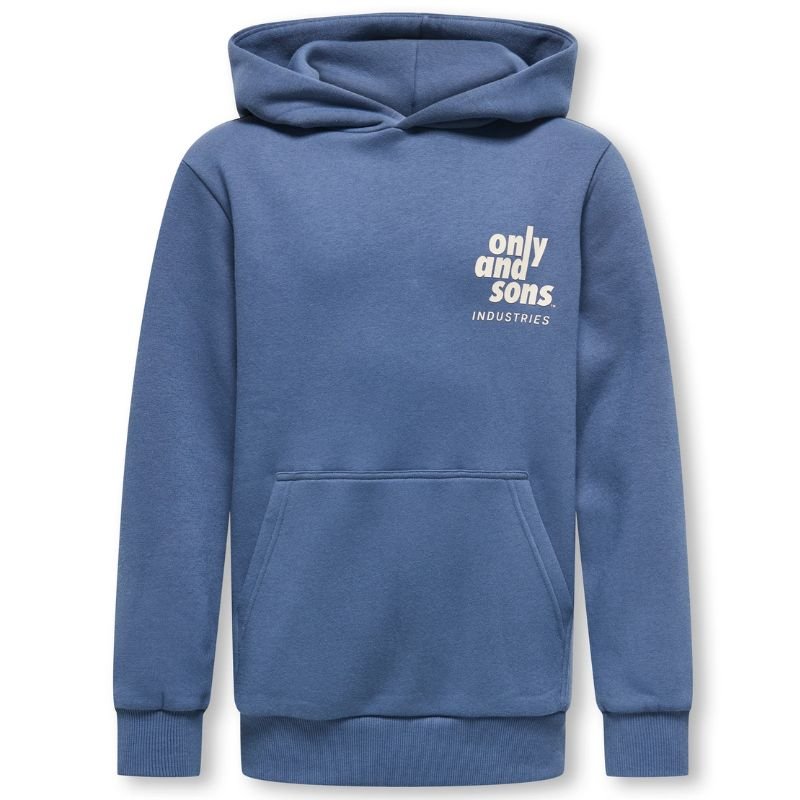Blauwe backprint hoodie Hudson - Capuchon Fashion