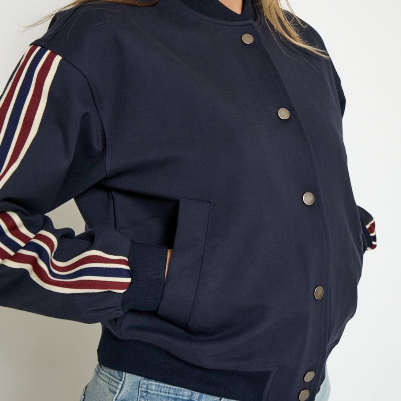 Blauwe bomber jacket Marabella - Capuchon Fashion