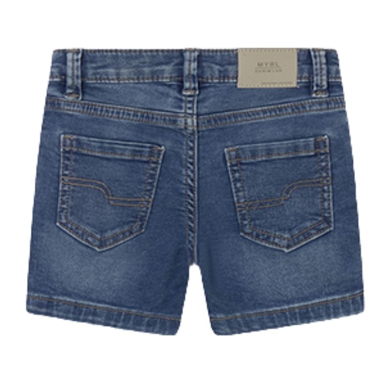 Blauwe denim soft korte broek 1219 - Capuchon Fashion