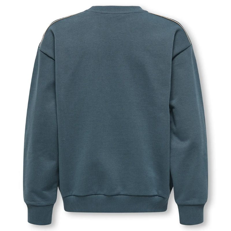 Blauwe frontprint oversized sweater Jet - Capuchon Fashion