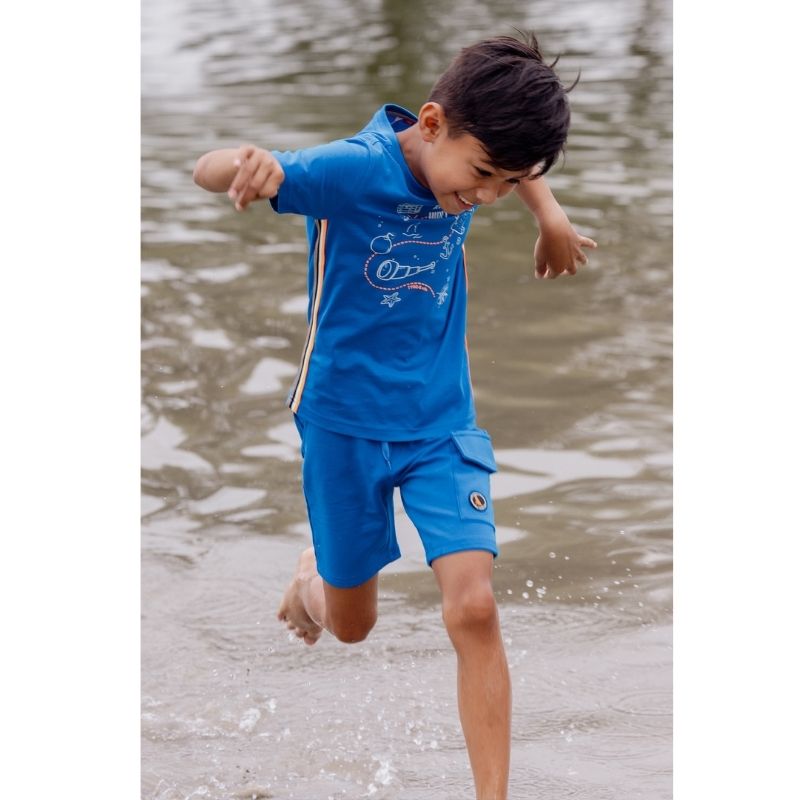 Blauwe sweatshort Bruce - Capuchon Fashion