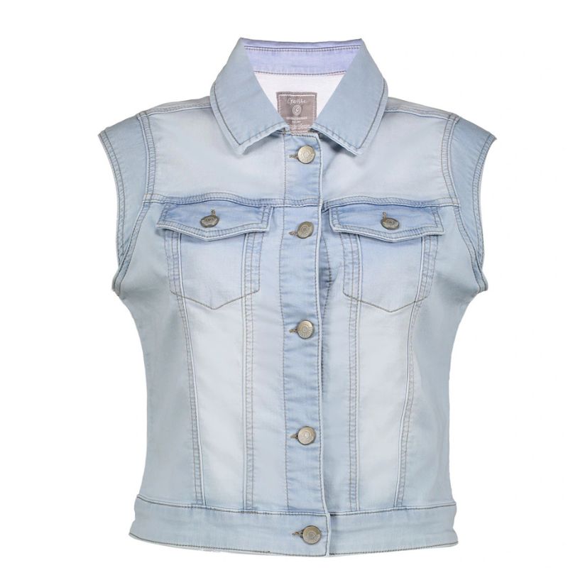 Bleached Denim jeansjacket 55021 - Capuchon Fashion
