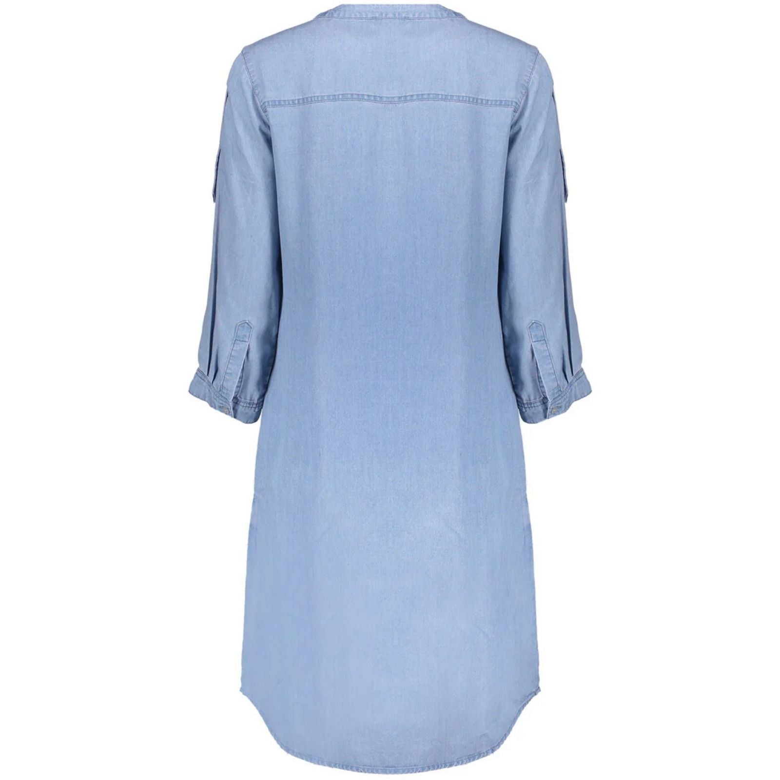 Bleached Denim lyocell ropes jurk Jet - Capuchon Fashion