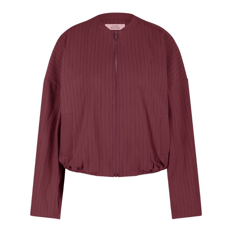 Bordeaux bomber jacket Storm stripe - Capuchon Fashion