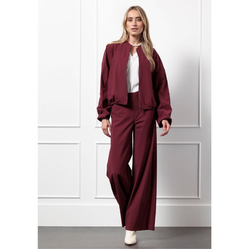 Bordeaux bomber jacket Storm stripe - Capuchon Fashion