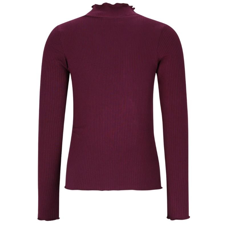 Bordeauxrode basic rib coll Eef - Capuchon Fashion