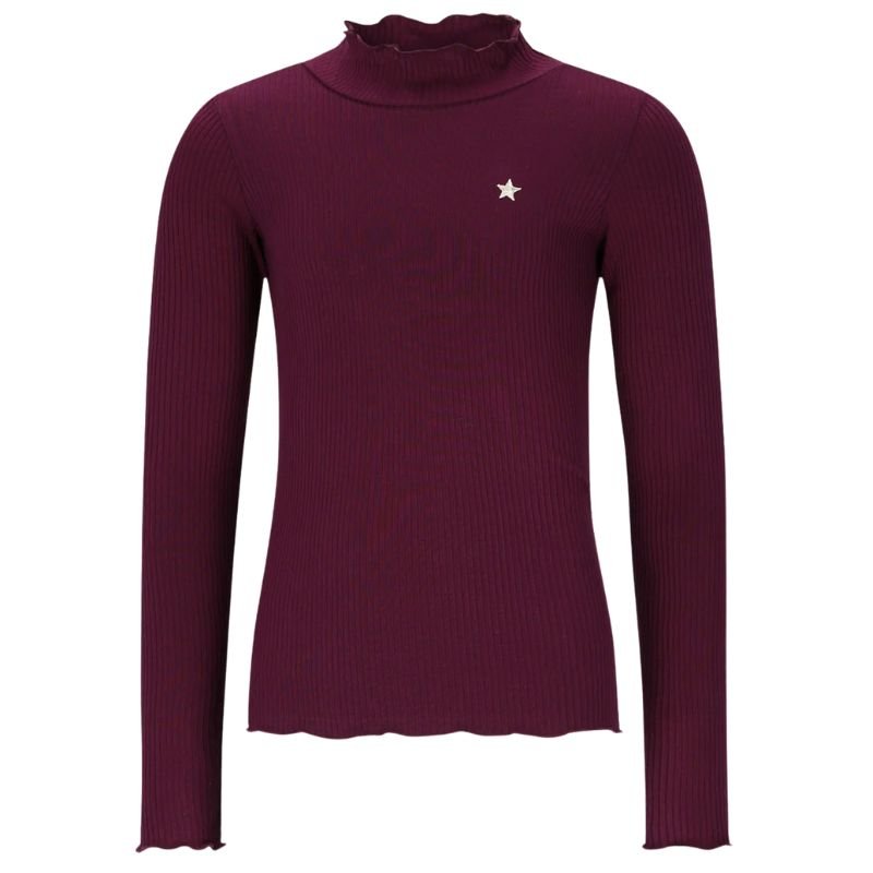 Bordeauxrode basic rib coll Eef - Capuchon Fashion