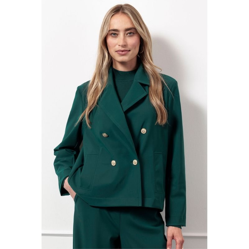Bottle Green blazer Jade bonded - Capuchon Fashion