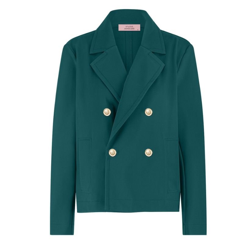 Bottle Green blazer Jade bonded - Capuchon Fashion