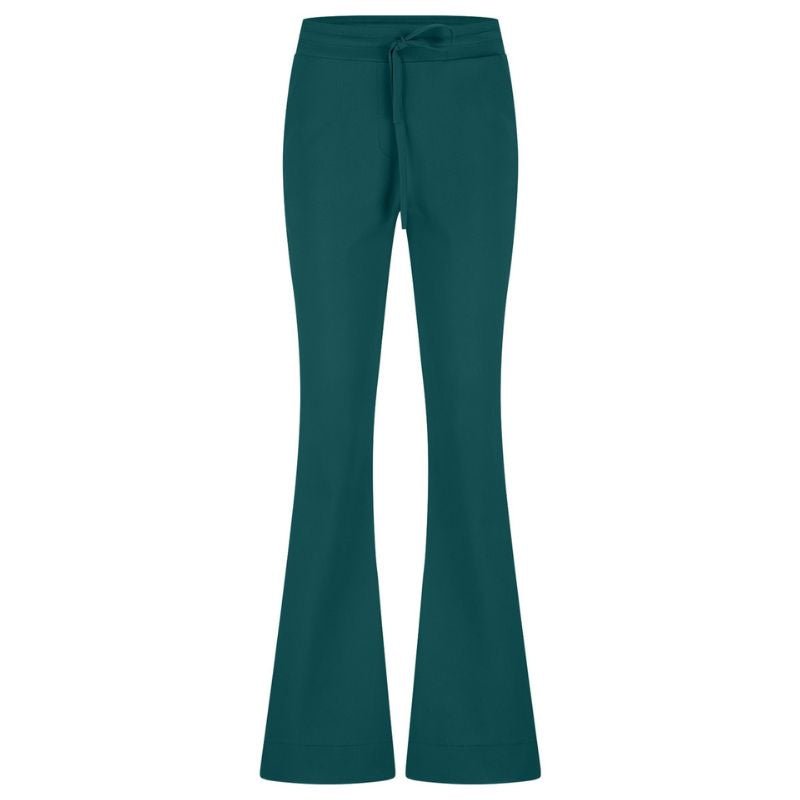 Bottle Green broek Flair bonded drawstring - Capuchon Fashion