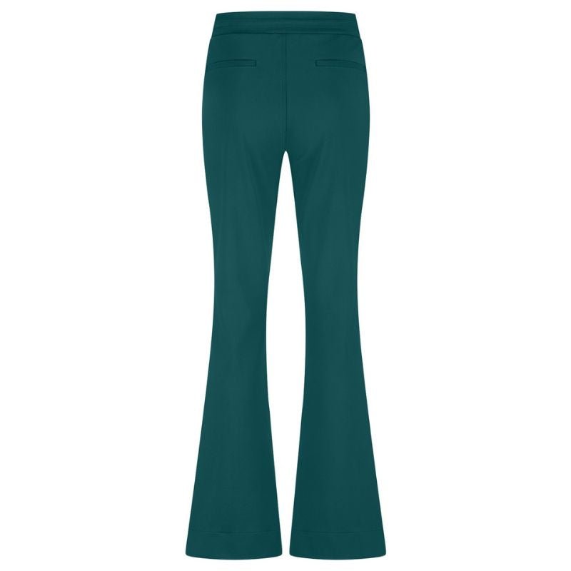 Bottle Green broek Flair bonded drawstring - Capuchon Fashion