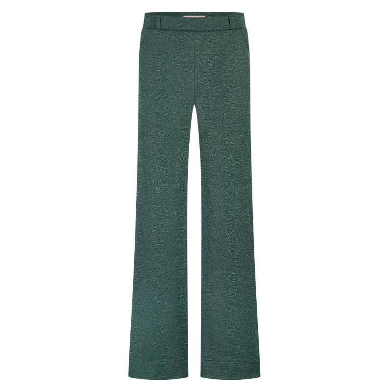 Bottle Green broek Lexie sparkle - Capuchon Fashion