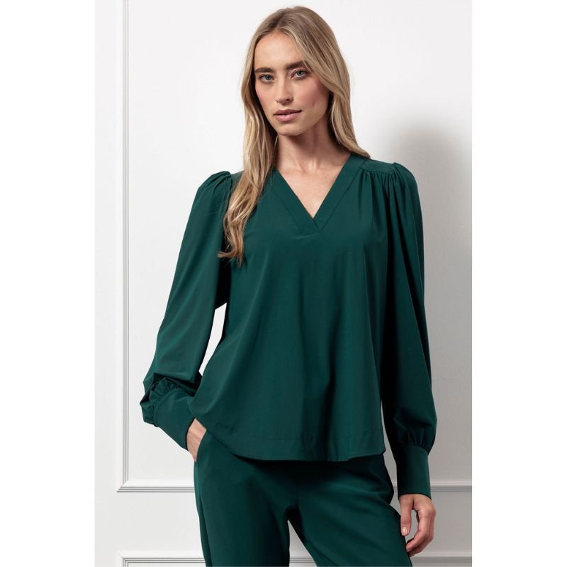 Bottle Green travel top Emmarie - Capuchon Fashion