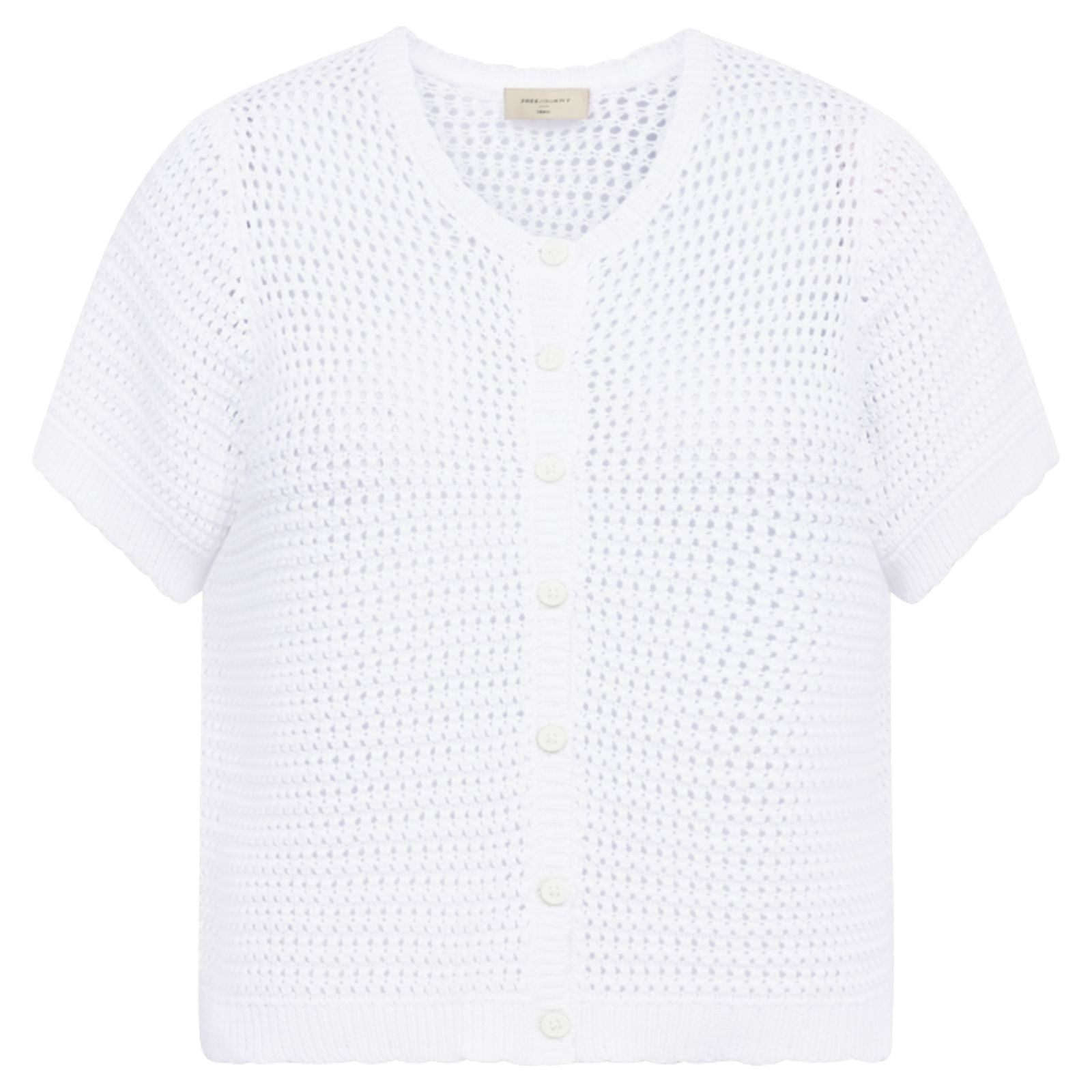 Brilliant white hole pattern cardigan Tota - Capuchon Fashion