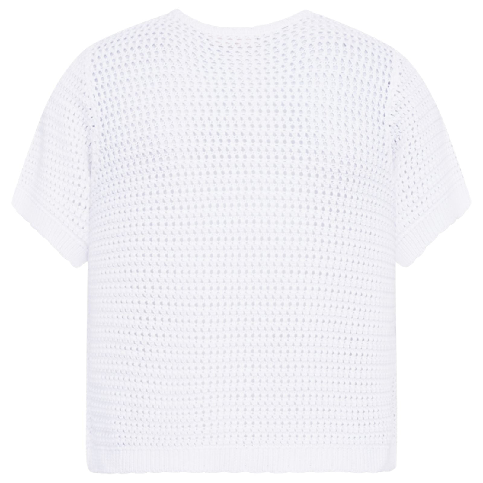 Brilliant white hole pattern cardigan Tota - Capuchon Fashion