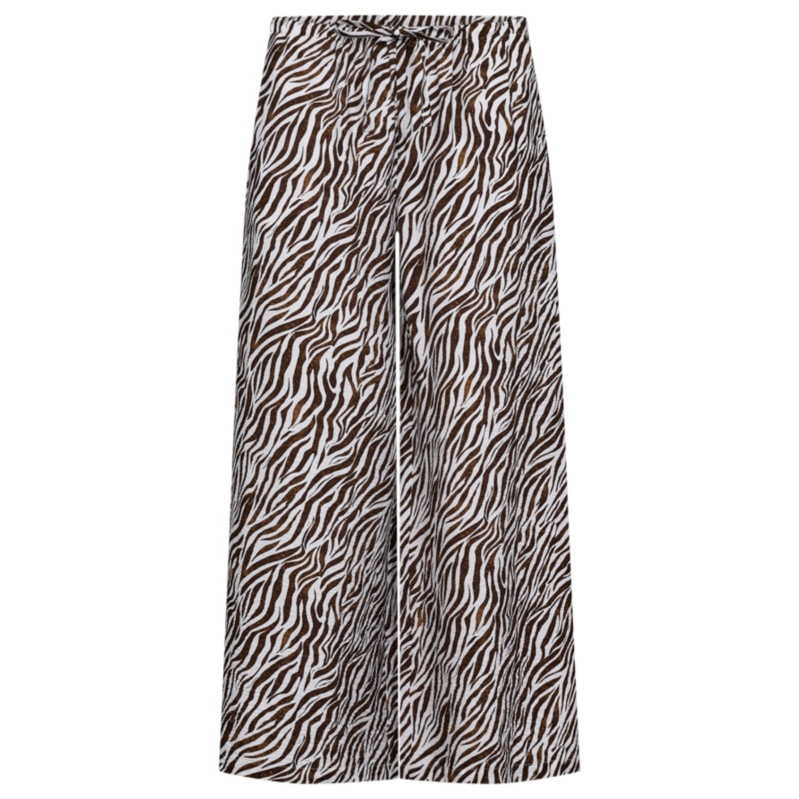 Brilliant White met coffee bean geprinte broek Mele - Capuchon Fashion
