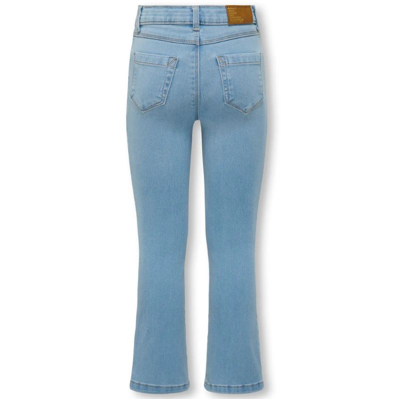 Light Blue Denim flared jeans Royal Flower