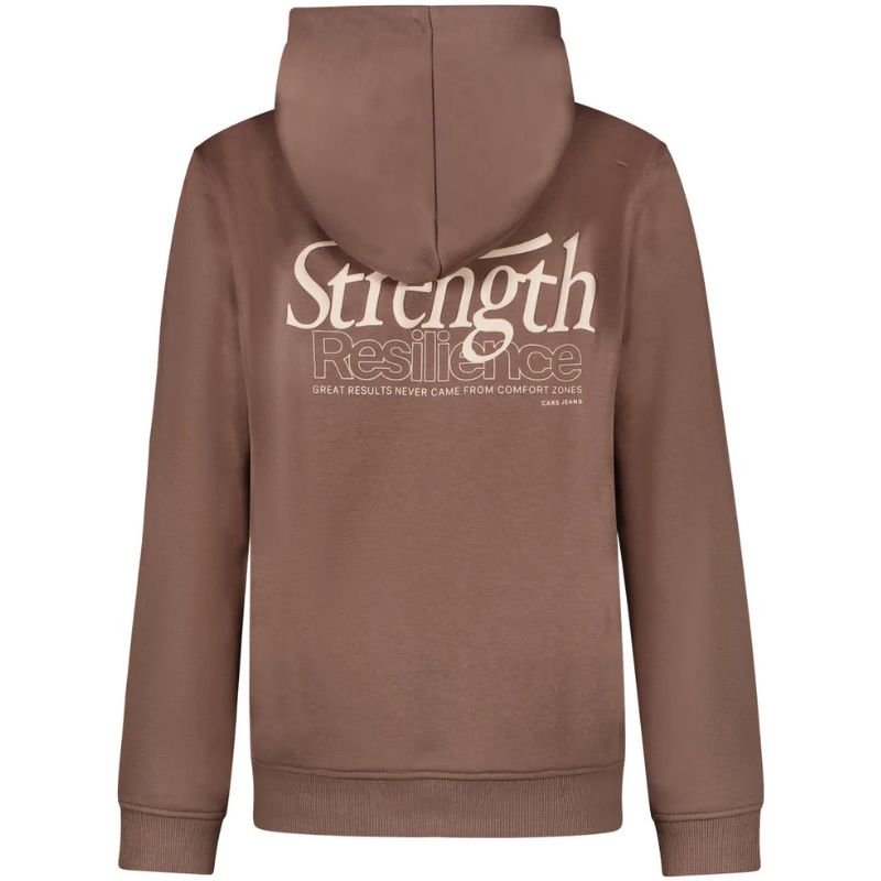 Bruin geprinte backprint hoodie Lence - Capuchon Fashion