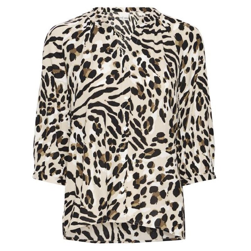 Bruin geprinte blouse Marrakech - Capuchon Fashion