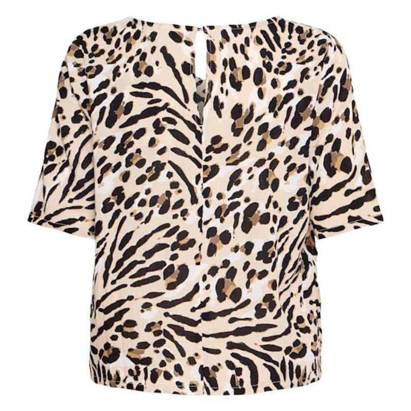 Bruin geprinte top Marrakech - Capuchon Fashion