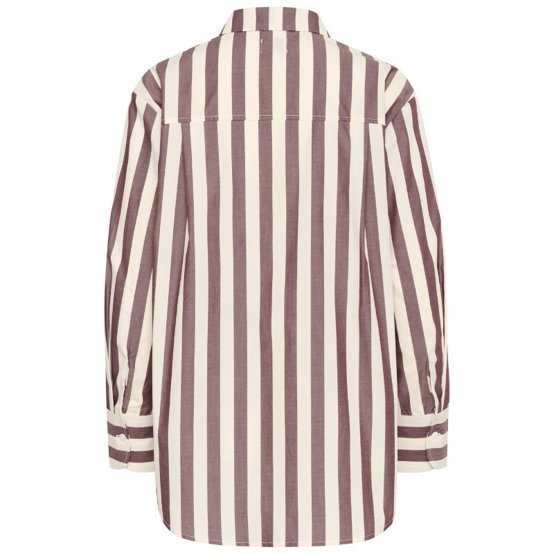 Bruin gestreept shirt Lieke - Capuchon Fashion
