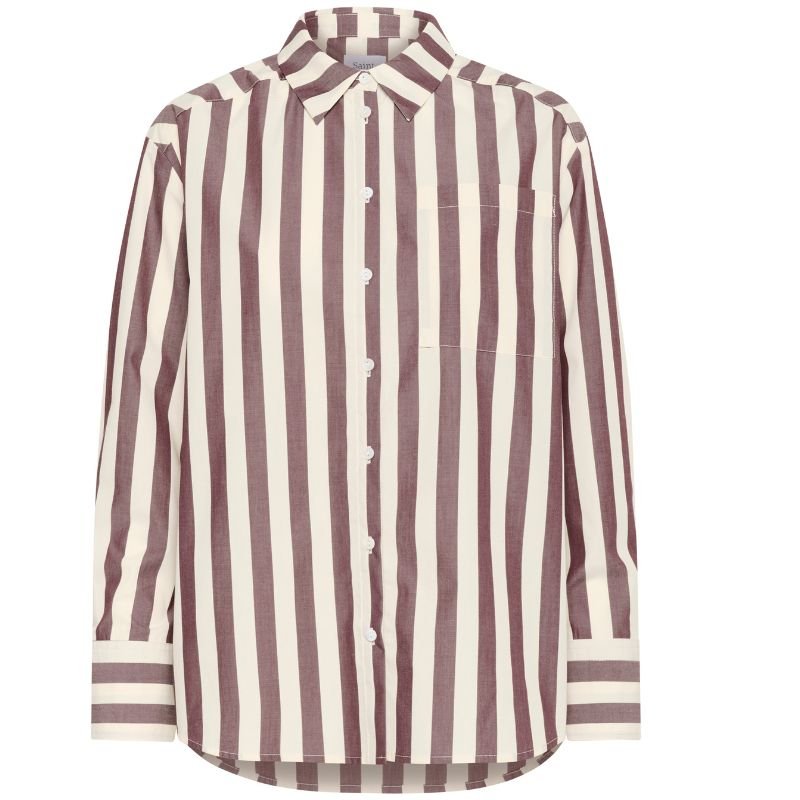 Bruin gestreept shirt Lieke - Capuchon Fashion