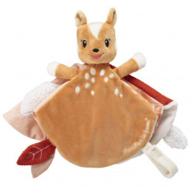 Bruin knuffeldoekje Sophie de giraf's vriendje Fanfan - Capuchon Fashion